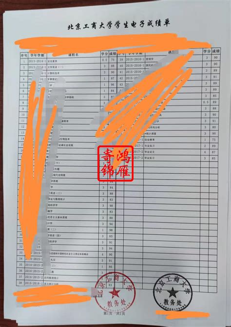 中考成绩单图片