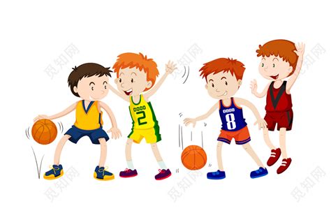 简约卡通运动招生篮球培训球员素材免费下载 - 觅知网
