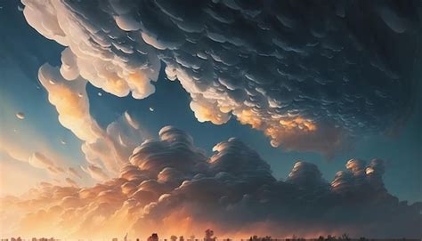 Montón de nubes que están en el cielo ai generativo | Foto Premium