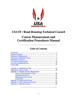 Fillable Online usatf USATF / Road Running Technical Council Fax Email ...