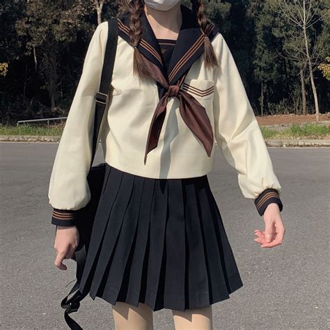 班服长裙套装夏季高中学生毕业照服装女初中jk制服学院风韩国校-阿里巴巴