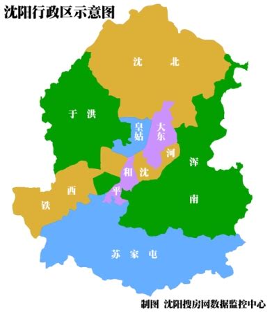 沈阳行政区划图图片