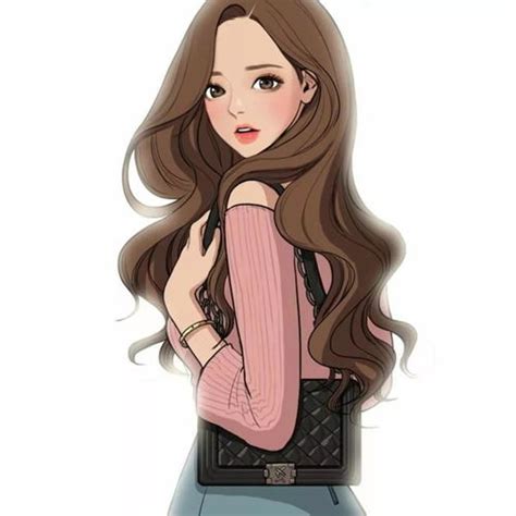 甜美女生头像韩漫画图片