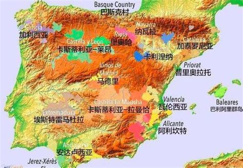 伊比利亚半岛地图图片