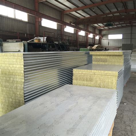 工厂自营 岩棉彩钢板 净化硅岩板 夹芯板A级防火板 复合板玻镁板-阿里巴巴