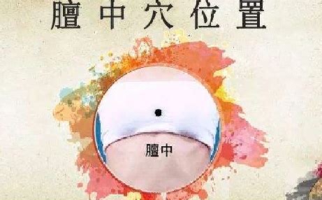 膻中穴位置图图片