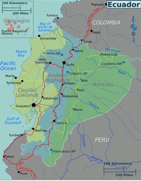 厄瓜多尔地貌图 - 厄瓜多尔地图 - 地理教师网