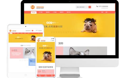 宠物饲养网站模板整站源码-MetInfo响应式网页设计制作