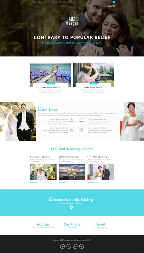 婚礼策划网站模板，婚庆公司网站设计必备_墨鱼部落格
