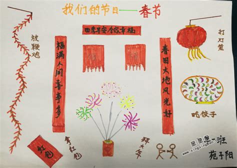 恭贺新春手抄报图片 春节来历与习俗- 老师板报网