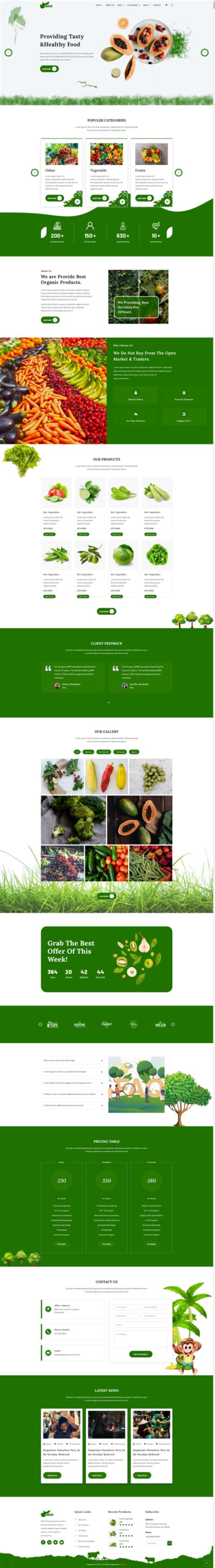农产品网页设计模板，绿色的农产品商城网页源码_墨鱼部落格