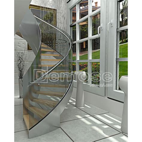 厂家定制高难度旋转楼梯玻璃 热弯弧形玻璃扶手包安装 广州-阿里巴巴