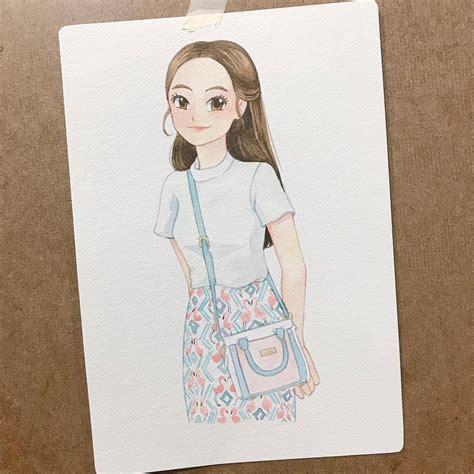 小清新水彩：漂亮小姐姐 泰国🇹🇭插画师 ©mindmelodyworld