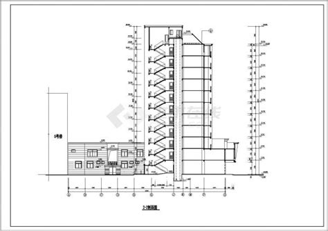 1.1万平米12层框架结构住宅楼建筑设计CAD图纸（含机房层/底层商用）_居住建筑_土木在线