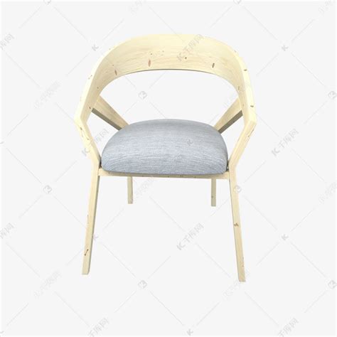 3D写实木质软垫椅子素材图片免费下载-千库网