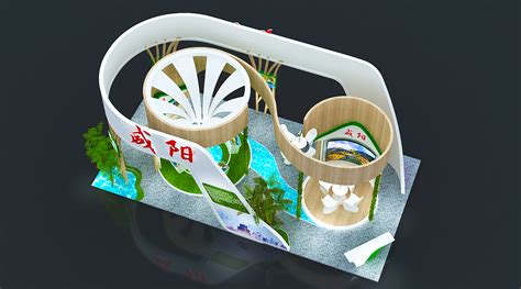 咸阳市2 农产品展 地方政府展 3D效果图展会设计_3D设计联系我-站酷ZCOOL