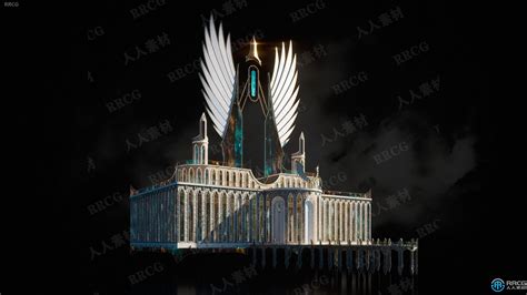 KitBash3D神圣天堂极乐世界天使之城建筑景观完整细节3D模型合集-CG素材岛