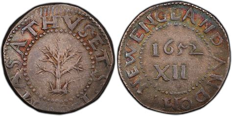 Images of Massachusetts Silver Coins 1652 Shilling Pine Tree, Small Planchet - PCGS CoinFacts