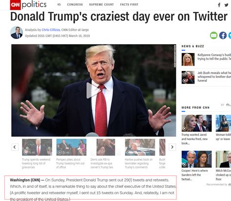 特朗普一天发29条推文，CNN：这是他最疯狂的一天