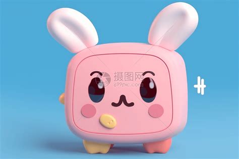 搞怪粉红兔子图片
