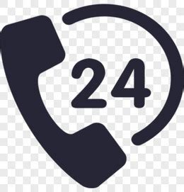 蓝色24小时电话客服PNG图片素材下载_蓝色PNG_熊猫办公