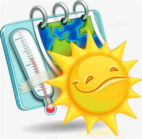 炎炎夏日太阳温度计图片免费下载_PNG素材_编号1m9i7l2dm_图精灵