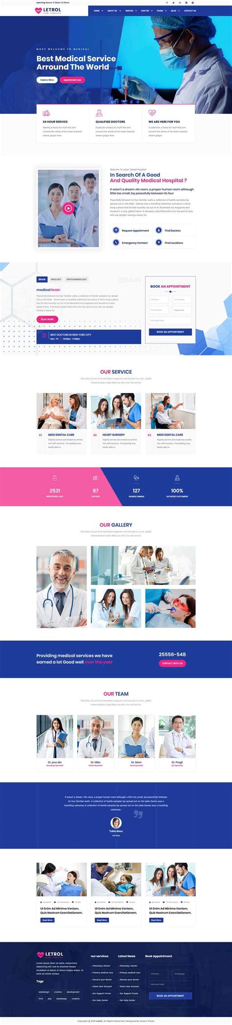 健康医疗行业网站前端HTML模板