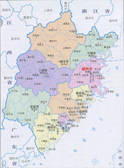 福建省行政区划图图片 福建省行政区划图图片