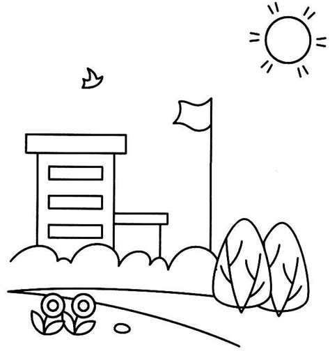 欢乐校园儿童画,校园儿童画简笔画,我的校园儿童画(第6页)_大山谷图库