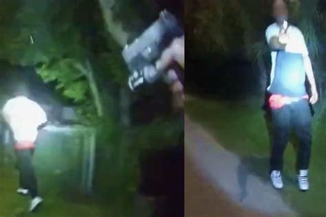 实拍：美国一男子遭追捕突然转身掏枪 抬手瞬间被警察击毙！_凤凰网视频_凤凰网