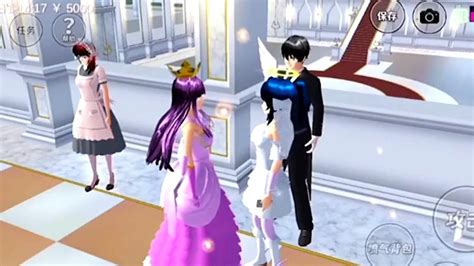 樱花校园模拟器：头发颜色决定身份，天使女孩告别公主好朋友，返回自己的城堡