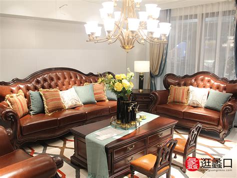 壹诺美斯家具美式客厅优雅时尚1+2+3沙发组合-逛蠡口家具导购平台