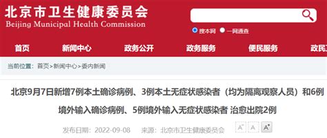 9月7日0时至24时北京新增7例本土确诊和3例无症状- 北京本地宝