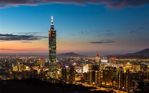 夜晚的台北101大楼高清图片下载_红动网