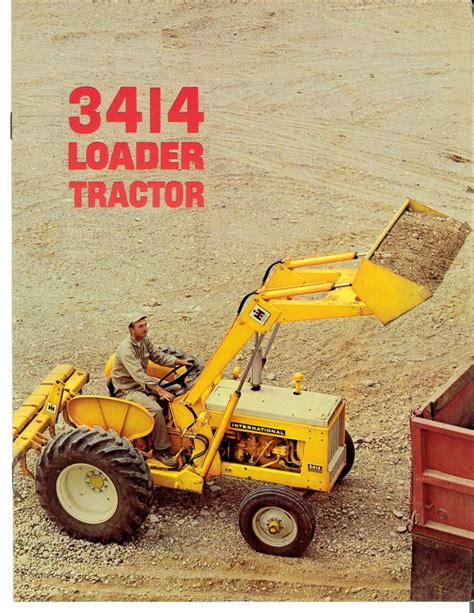 IH International 3414 Industrial Loader Utility Tractor Color Brochure ...