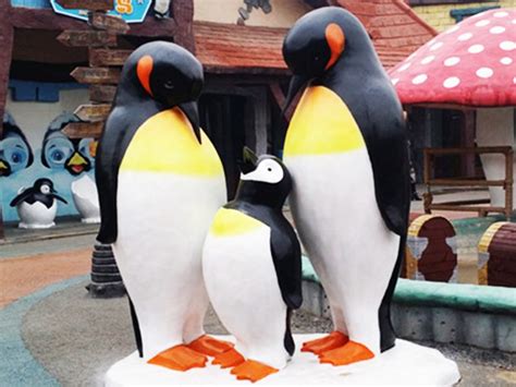 仿真企鹅摆件玻璃钢动物雕塑园林花园庭院幼儿园海洋主题公园装饰-阿里巴巴