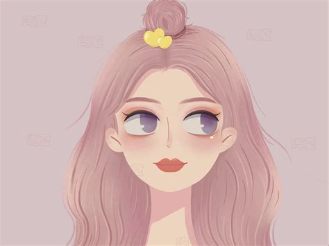怎么画甜美女生头像图片