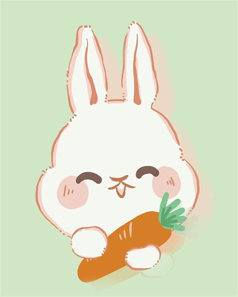 可爱兔兔卡通头像 画师: @一棵萝卜胡 - 堆糖，美图壁纸兴趣社区