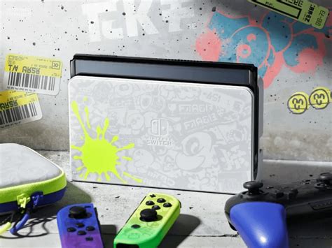 最美Nintendo Switch（OLED款）主机 喷射战士 3 限定版开箱赏析-聚超值