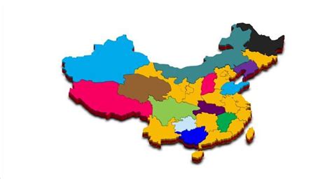 阿拉逸佰 - 3D中国地图素材C 省份可独立拆分