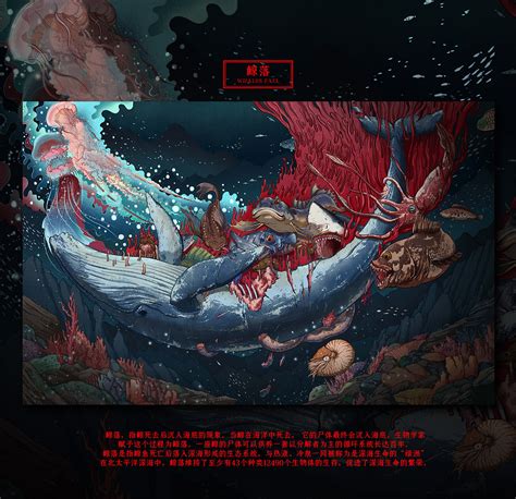 鲸落|插画|插画习作|韩祈圣Ulrica - 原创作品 - 站酷 (ZCOOL)