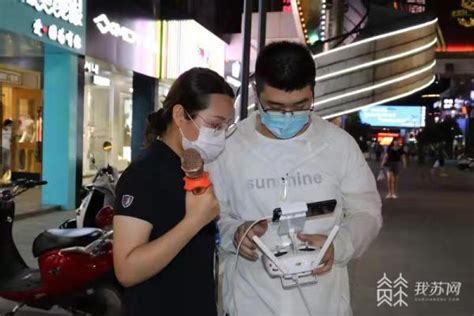 连云港海州：无人机喊话 助力商业街区战“疫”_我苏网