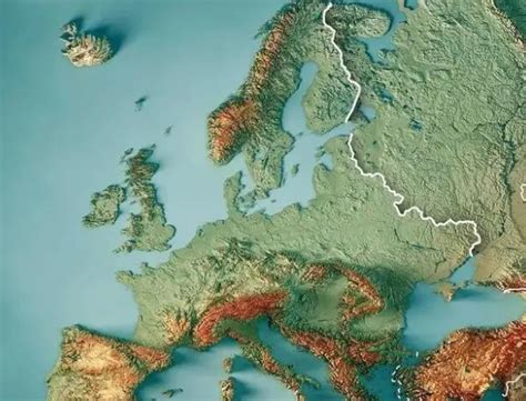欧洲地形图高清(12P)-地图114网