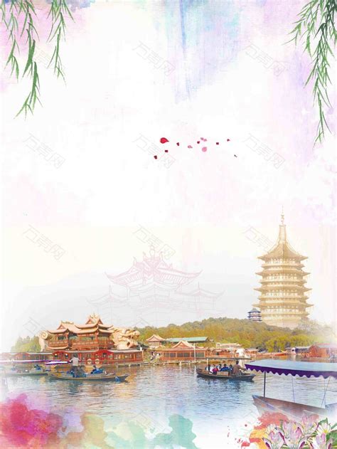 杭州西湖旅游宣传海报海报模板下载-千库网