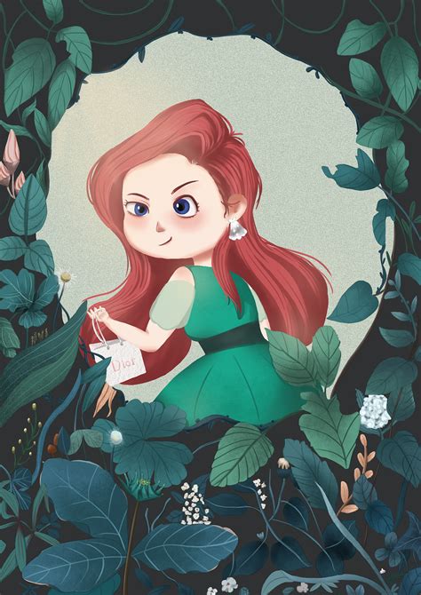 逃跑在森林中的美人鱼公主|插画|创作习作|乌哩厘呀 - 原创作品 - 站酷 (ZCOOL)