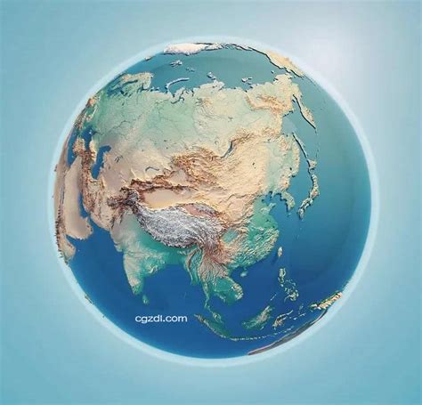 亚洲世界地图图片