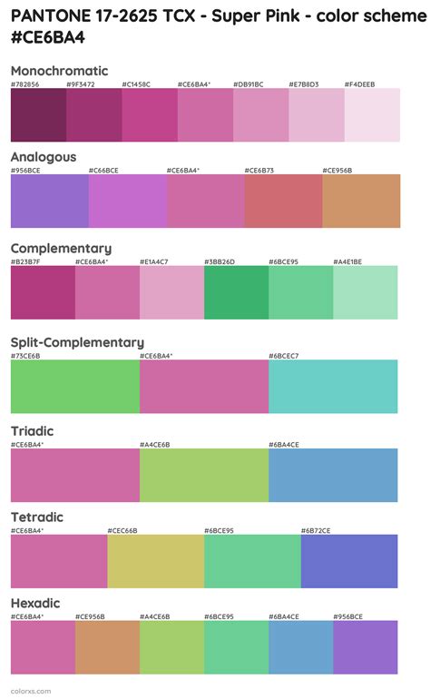 PANTONE 17-2625 TCX - Super Pink color palettes and color scheme ...