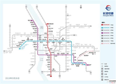 长沙地铁区域划分地图(新一线城市一长沙地图和地铁图)-知得星座网