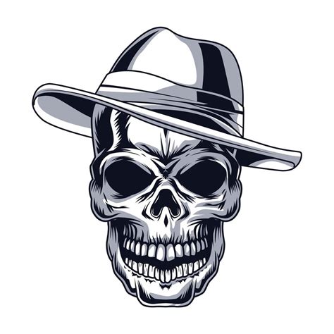 Gangster skull with cylinder hat and pistols. silver pop art background ...