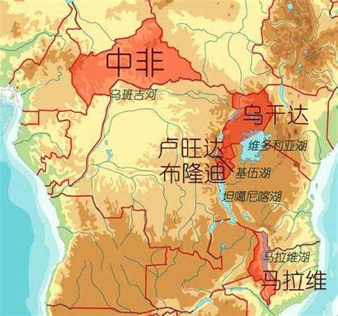 卢旺达地图图片